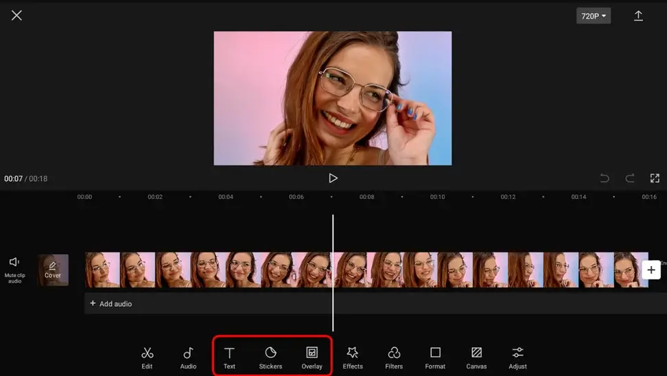 overlay in capcut
