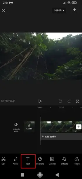 text in capcut