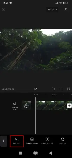add text on capcut