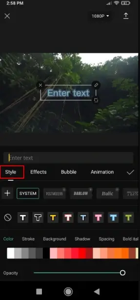 add text on capcut