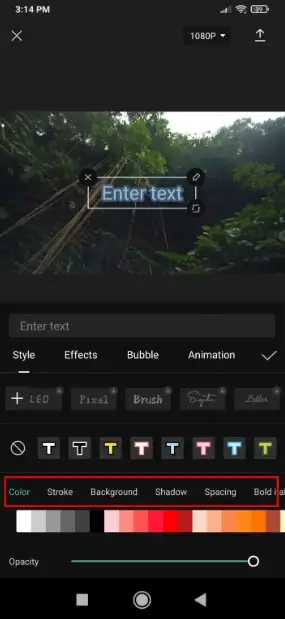 capcut text