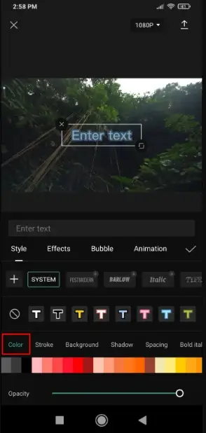 capcut text