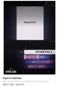 capcut interface template